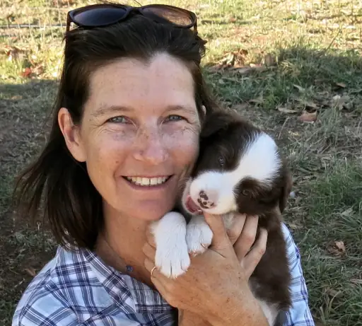 Deb with puppy Ivy